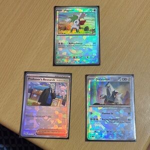 Pokemon Holographic Trading Cards - Blue, Silver, Black